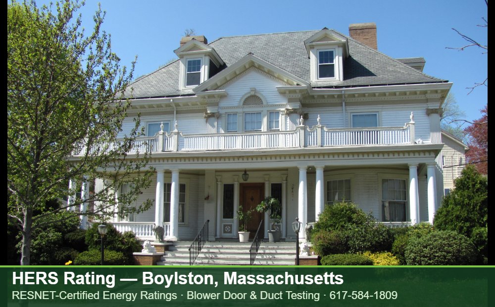 HERS Rating Boylston MA HERS Rating Boylston MA — Stretch Code compliance testing for an energy efficient home in Boylston, Massachusetts