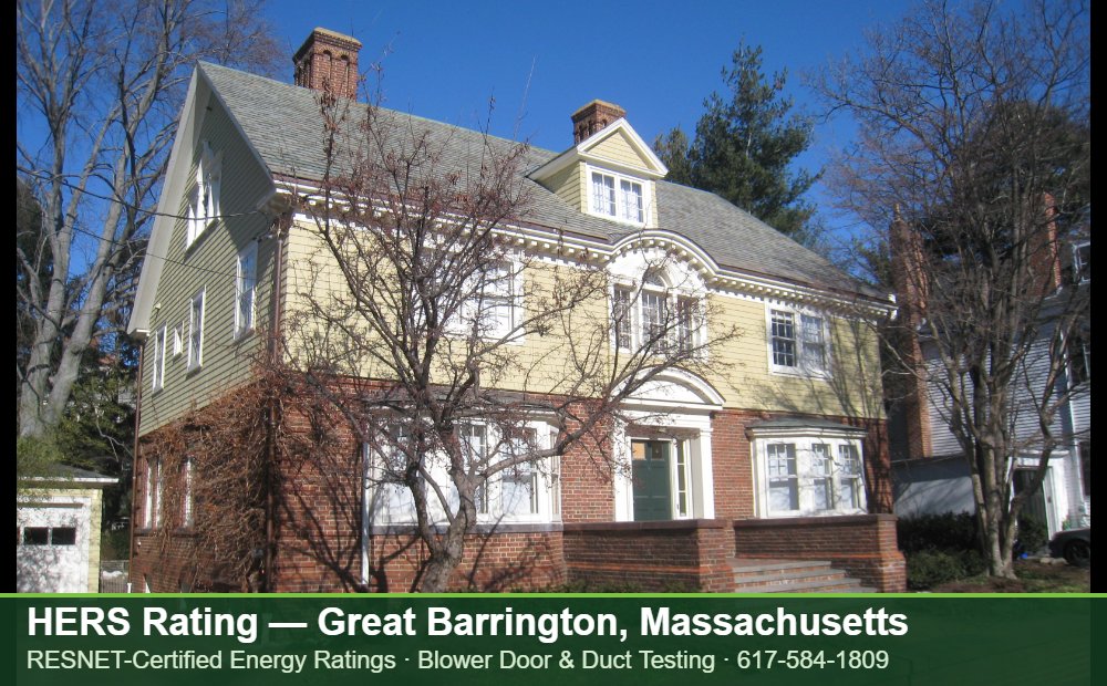 HERS Rating Great Barrington MA HERS Rating Great Barrington MA — Stretch Code compliance testing for an energy efficient home in Great Barrington, Massachusetts