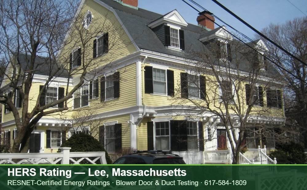 HERS Rating Lee MA HERS Rating Lee MA — Stretch Code compliance testing for an energy efficient home in Lee, Massachusetts