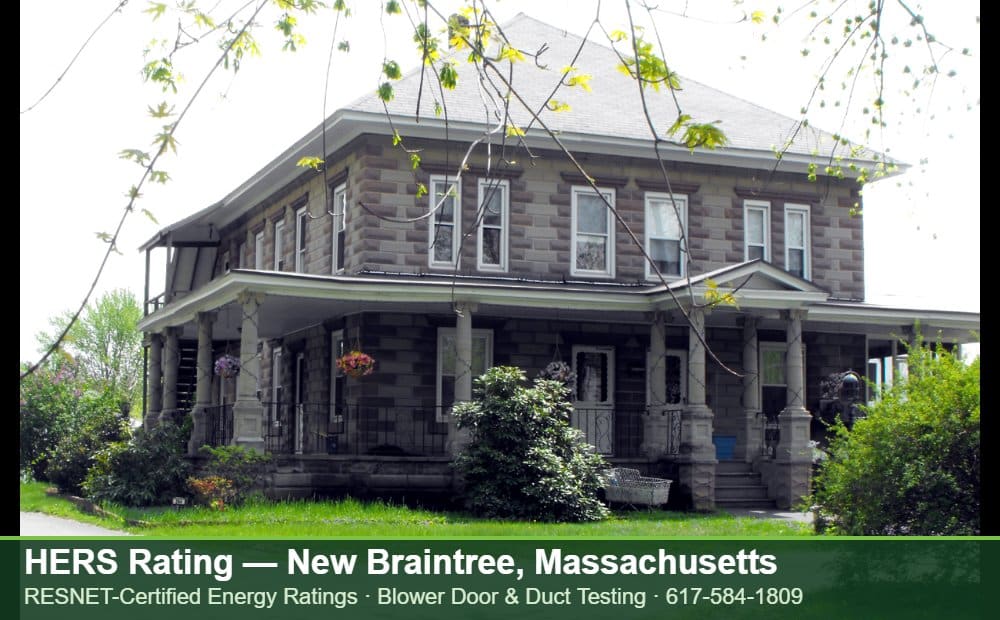 HERS Rating New Braintree MA HERS Rating New Braintree MA — Stretch Code compliance testing for an energy efficient home in New Braintree, Massachusetts