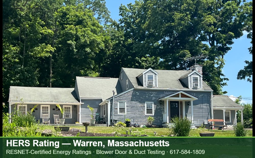 HERS Rating Warren MA HERS Rating Warren MA — Stretch Code compliance testing for an energy efficient home in Warren, Massachusetts